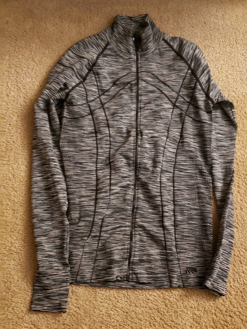 Marika Women's Grey Space-Dye Full-Zip Jacket